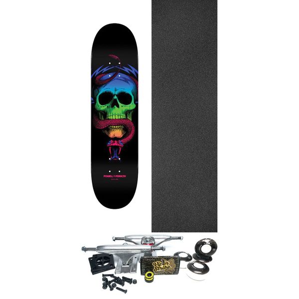 Powell Peralta Mike McGill Skull & Snake Fade Black / Green / Pink Skateboard Deck - 8.5" x 32.08" - Complete Skateboard Bundle
